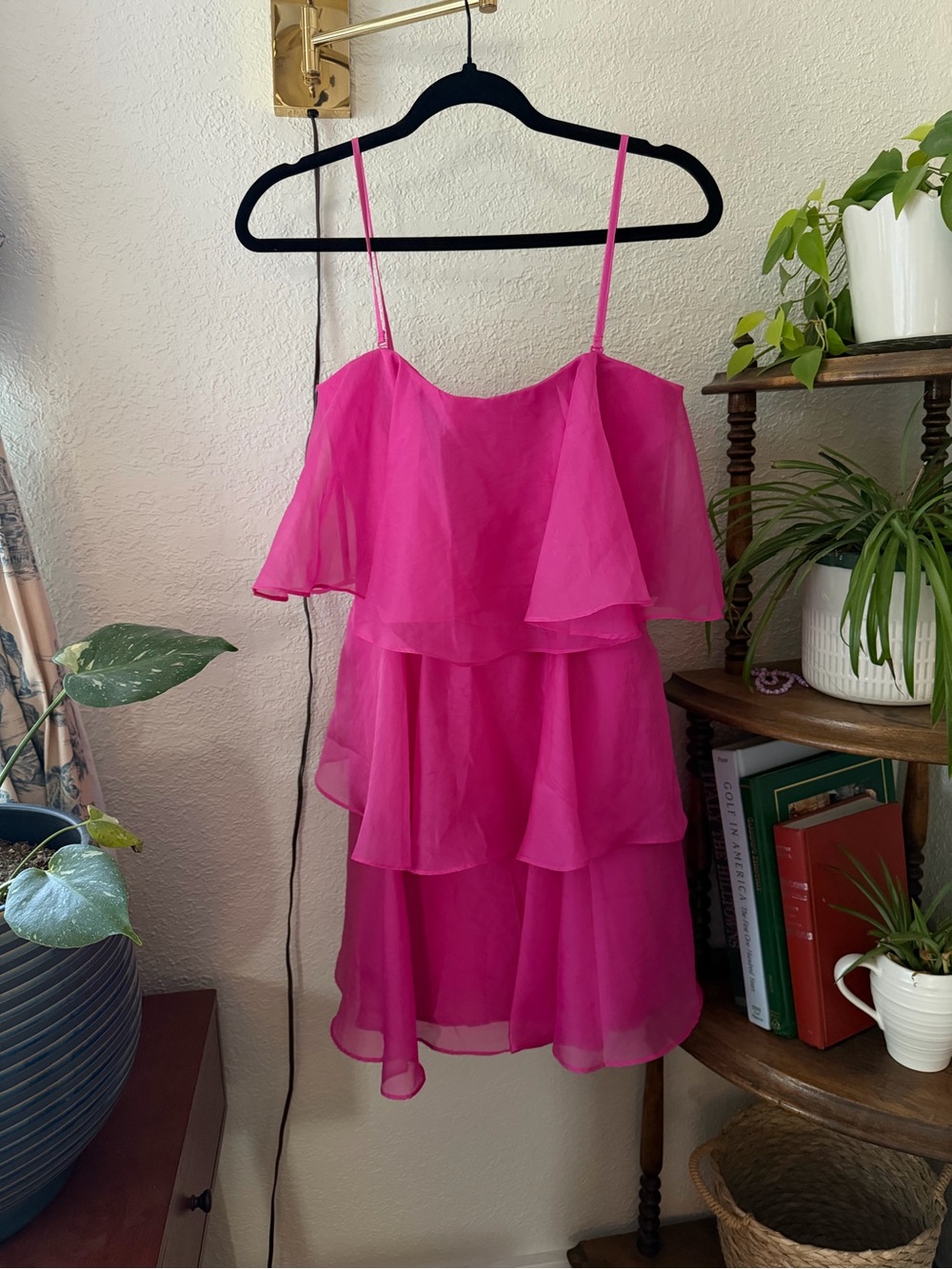 Abercrombie & Fitch Hot Pink Ruffle Mini Dress
